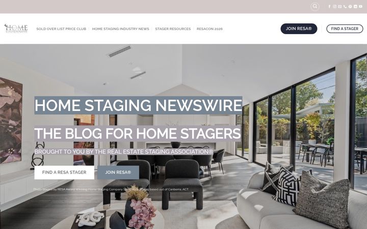 Screenshot of homestagingnewswire.com