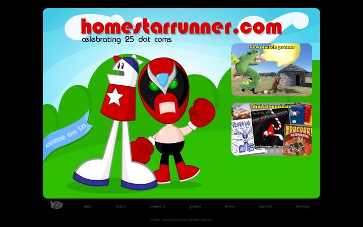 Screenshot of homestarrunner.com