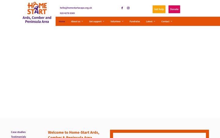 Screenshot of homestartacapa.org.uk