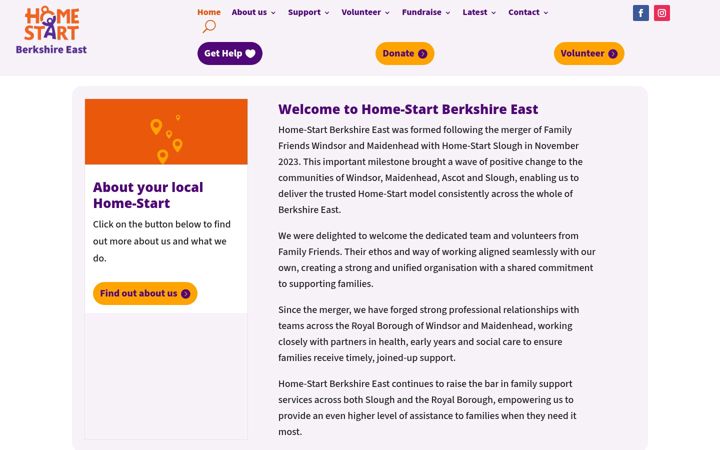 Screenshot of homestartberkshireeast.org.uk