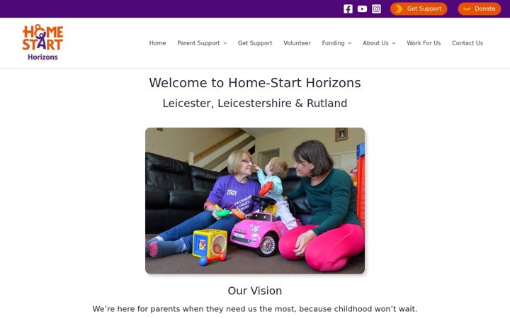 Screenshot of homestarthorizons.org.uk