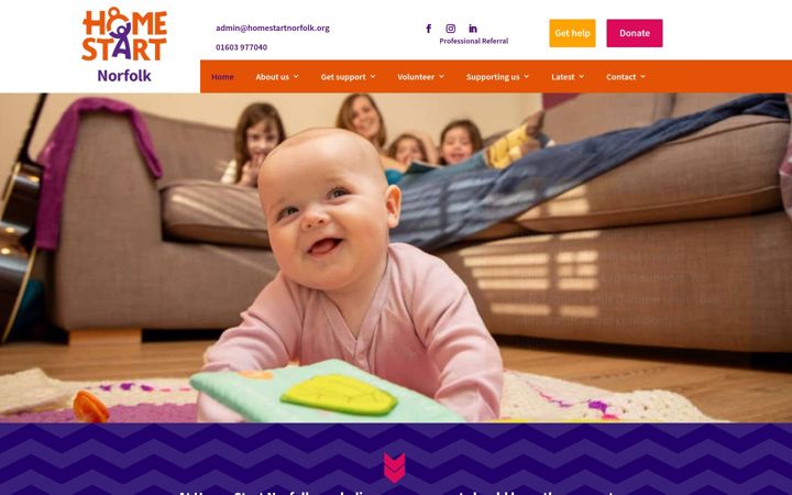 Screenshot of homestartnorfolk.org