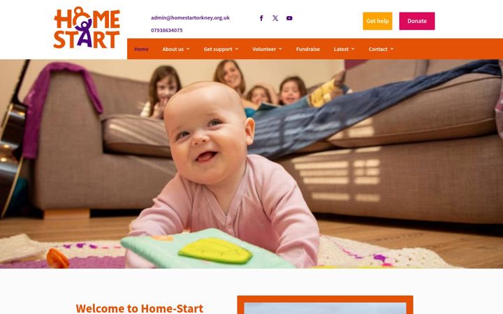 Screenshot of homestartorkney.org.uk