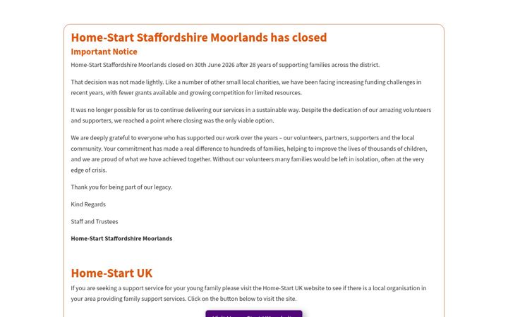 Screenshot of homestartsm.org.uk