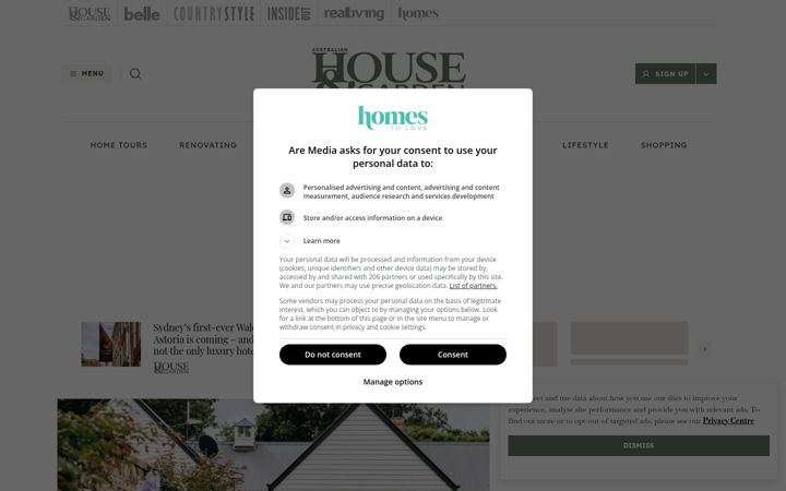 Screenshot of homestolove.com.au
