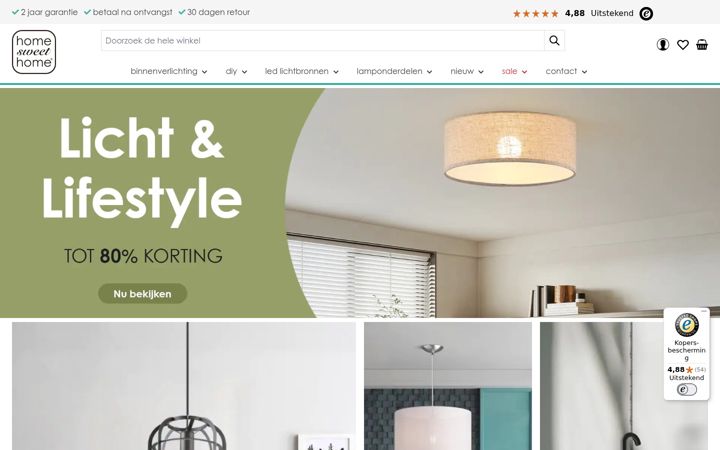 Screenshot of homesweethome.nl