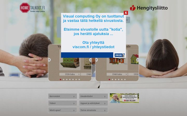 Screenshot di hometalkoot.fi
