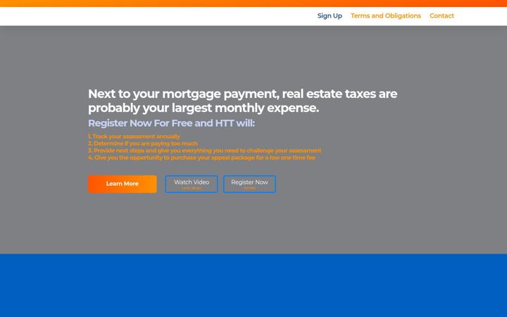 Screenshot of hometaxtracker.com