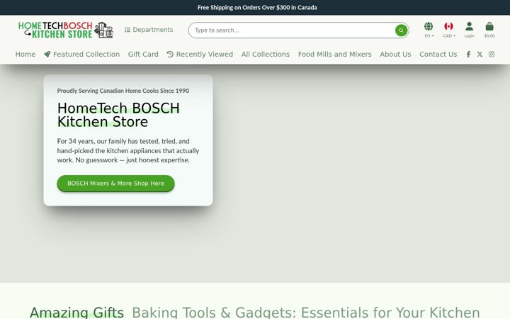Screenshot of hometechcanada.ca
