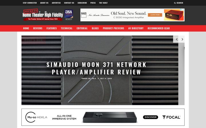 Screenshot of hometheaterhifi.com