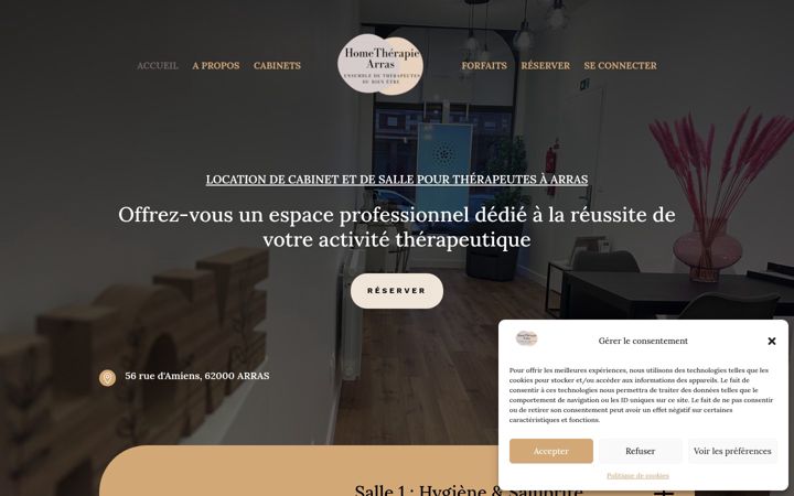 Screenshot of hometherapiearras.fr
