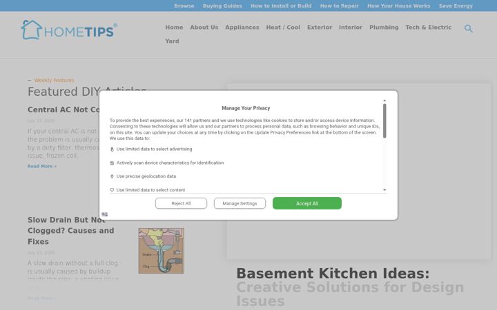 Screenshot of hometips.com