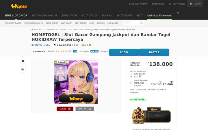 Screenshot of hometogel-rtp.com