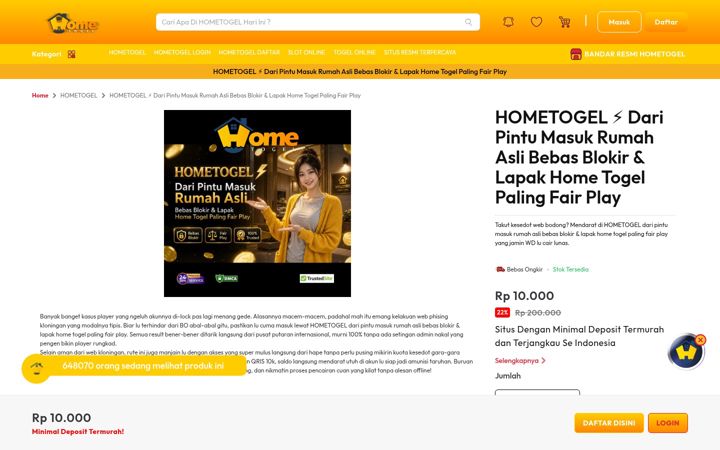 Screenshot of hometogel123.it.com