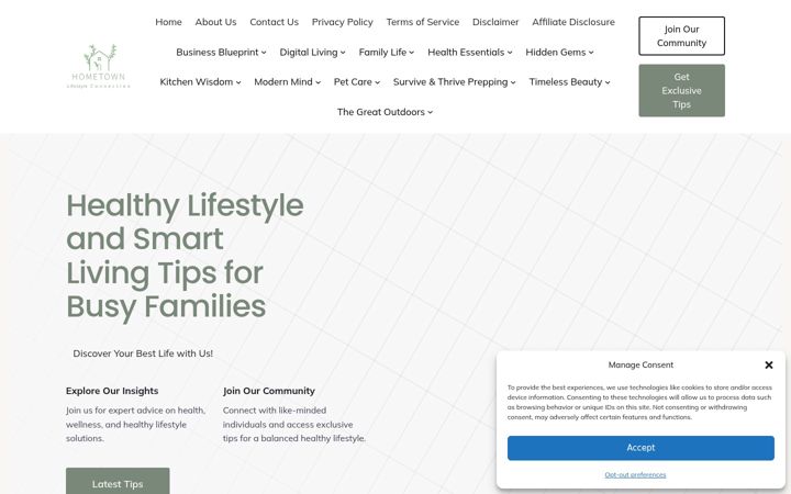 Screenshot of hometownlifestyleconnection.com