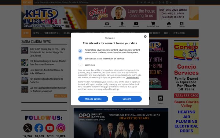 Screenshot of hometownstation.com