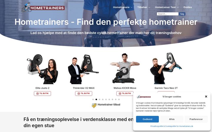Screenshot of hometrainers.dk