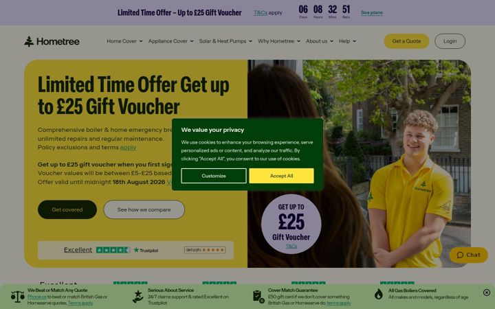 Screenshot of hometree.co.uk
