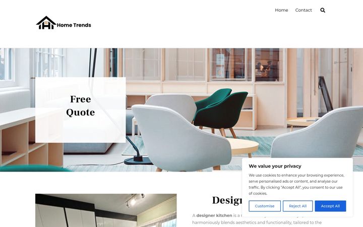 Screenshot of hometrends.co.nz