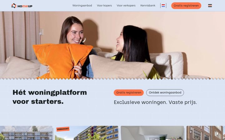 Screenshot of homeup.nl