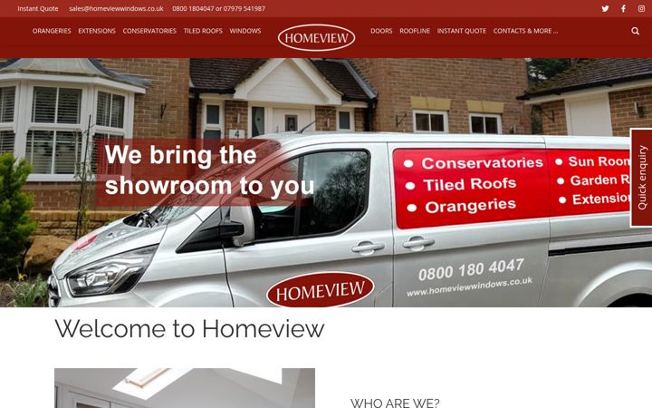 Screenshot of homeviewwindows.co.uk