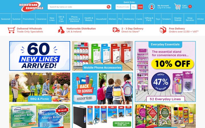 Screenshot of homewareessentials.co.uk