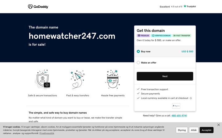 Screenshot of homewatcher247.com