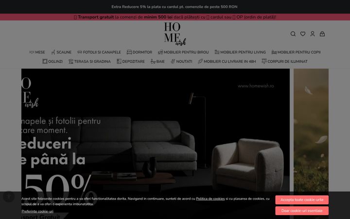 Screenshot of homewish.ro