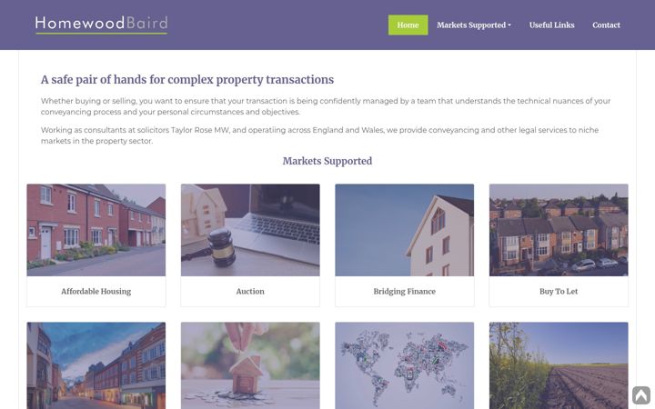 Screenshot of homewoodbaird.co.uk
