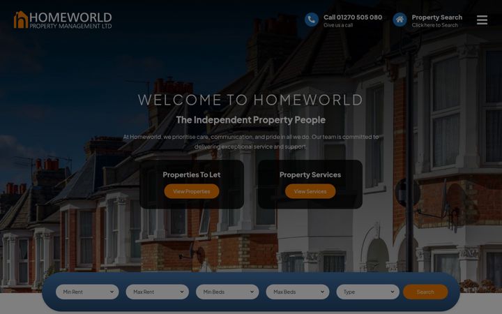 Screenshot of homeworldproperty.com