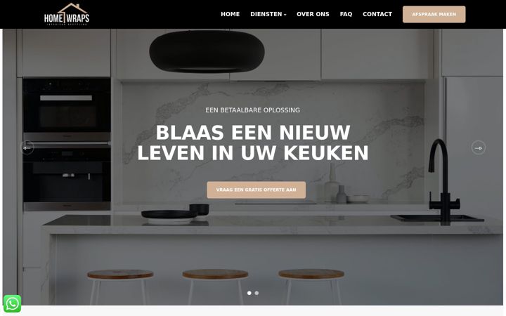 Screenshot of homewraps.nl