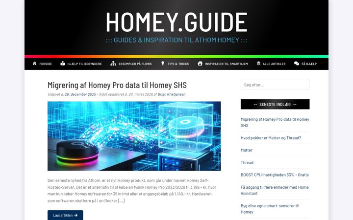 Screenshot of homey.dk