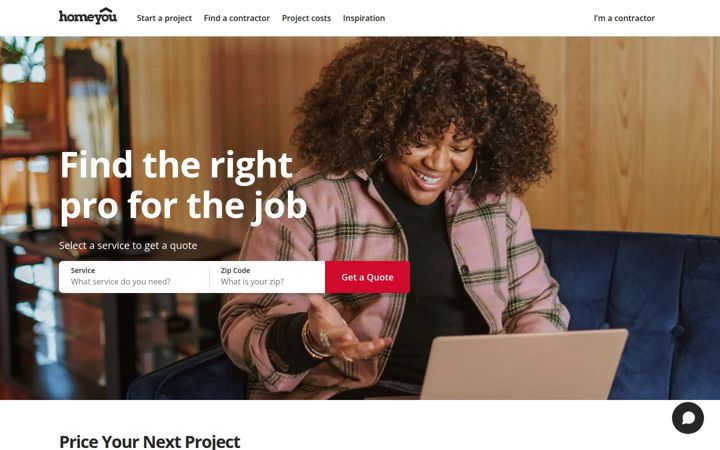 Screenshot of homeyou.com
