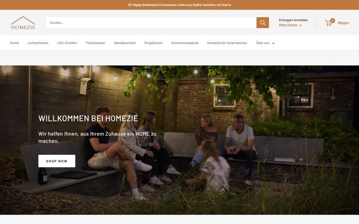 Screenshot of homezie.de