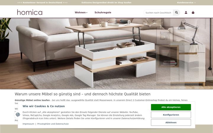 Screenshot of homica.de