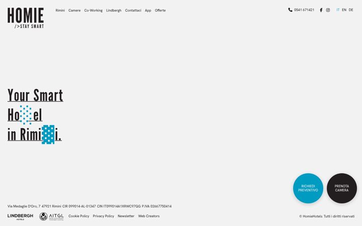 Screenshot of homiehotels.it