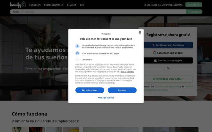 Screenshot of homify.com.co
