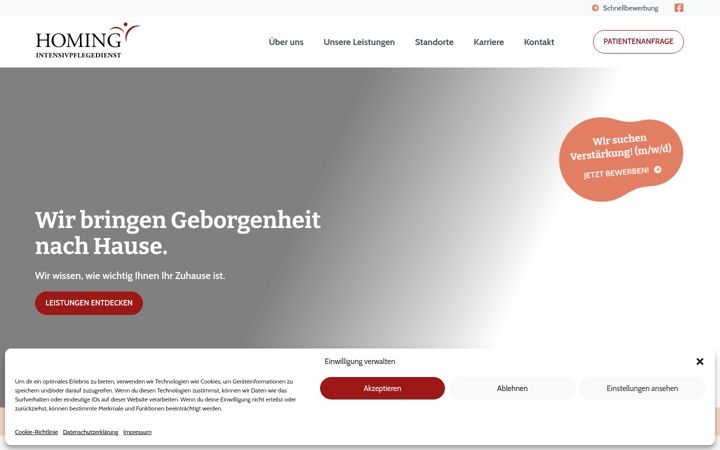 Screenshot of homing-fm.de