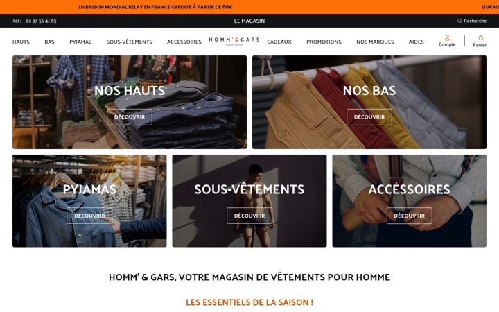 Screenshot of homm-et-gars.fr