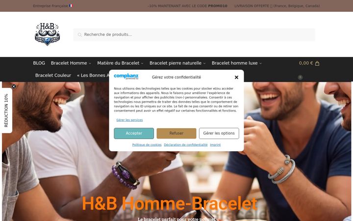 Screenshot of homme-bracelet.com