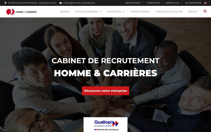 Screenshot of homme-carrieres.com