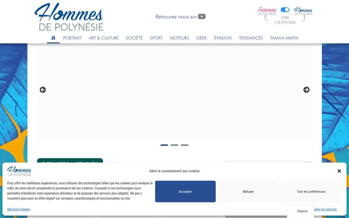 Screenshot of hommesdepolynesie.com