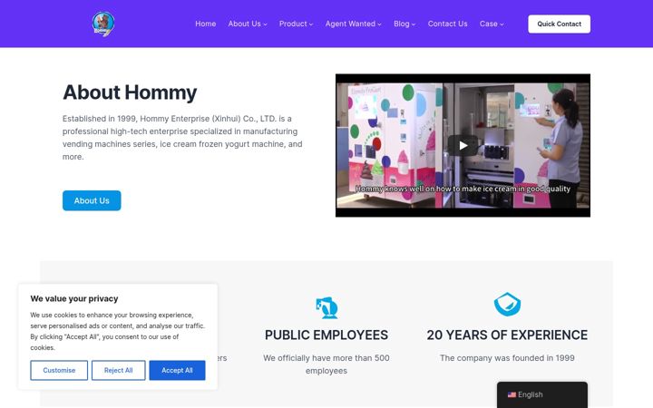 Screenshot of hommy.com