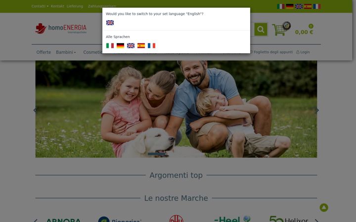 Screenshot of homoenergia.it
