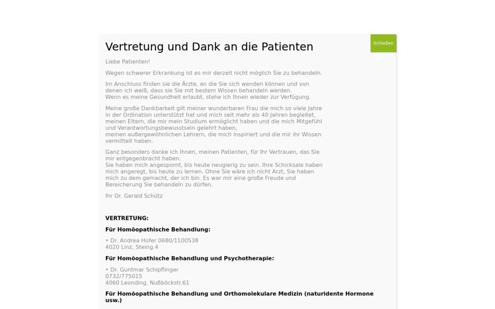 Screenshot of homoeopathie-drschuetz.at