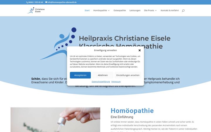 Screenshot of homoeopathie-odenwald.de