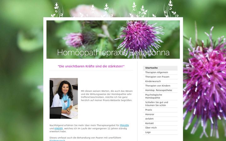 Screenshot of homoeopathiepraxis-belladonna.de