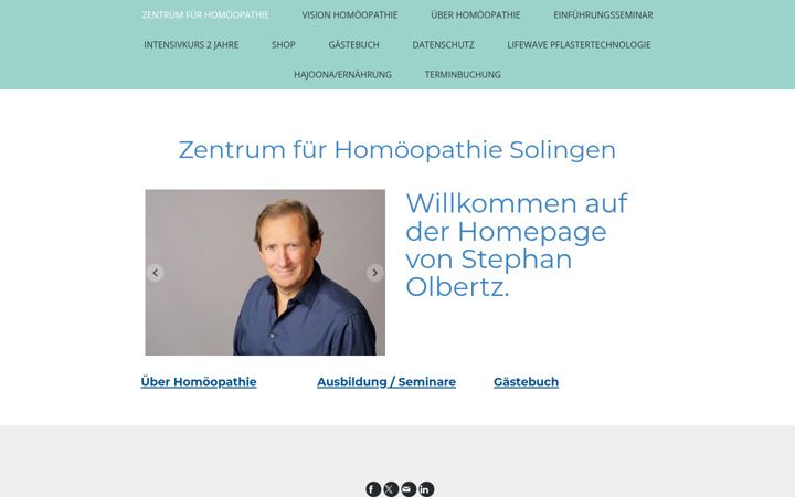 Screenshot of homoeopathiezentrum-solingen.de