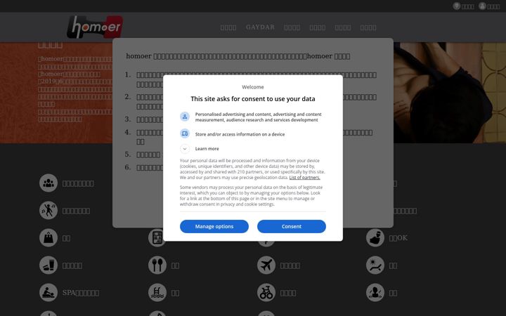Skjámynd af homoer.com