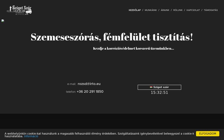 Screenshot of homokszoras-szigetvar.hu
